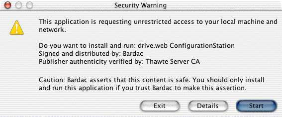 Security Warning