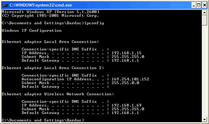 ipconfig